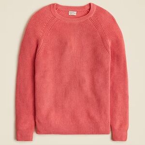 J.Crew Heritage Cotton Ribbed Sweater LG Heather Geranium BNWT $118 1 Left